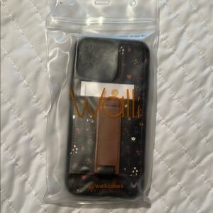 Walli iPhone 15 Pro Max.  Black and Brown Phone Case with Reinforced Corners